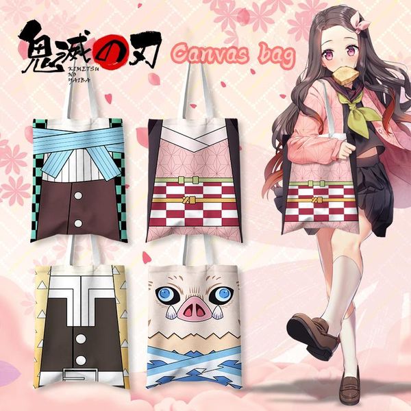 school bags demon slayer canvas bag cartoon printing handbag student portable shoulder carry case shopping storage
school bags demon slayer canvas bag cartoon printing handbag student portable shoulder carry case shopping storage