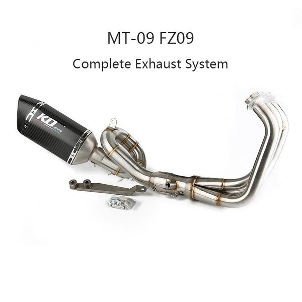 mt-09 fz09 slip-on exhaust system motorcycle front link pipe 51mm muffler escape removable db killer carbon fiber black matte
mt-09 fz09 slip-on exhaust system motorcycle front link pipe 51mm muffler escape removable db killer carbon fiber black matte