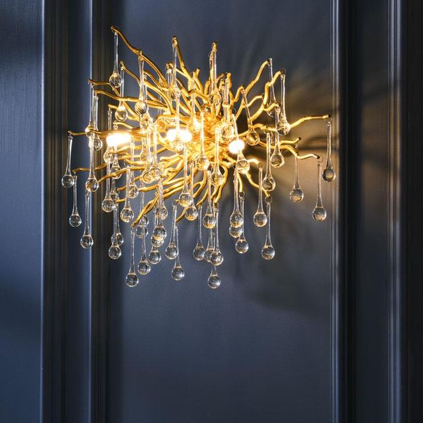 wall lamp g9 crystal luxury led light gold nordic tv background for bedroom bedside restaurant wall-sconces ac90v - 260v
wall lamp g9 crystal luxury led light gold nordic tv background for bedroom bedside restaurant wall-sconces ac90v - 260v