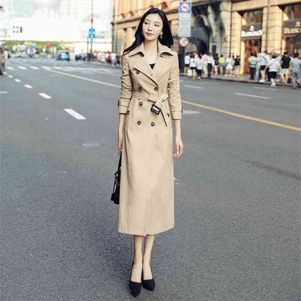 ftlzz autumn winter women vintage long trench double breasted windbreaker elegant slim solid coat with belt 210914, Tan;black
ftlzz autumn winter women vintage long trench double breasted windbreaker elegant slim solid coat with belt 210914, Tan;black