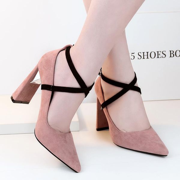 pointed toe women's shoes thick high heels 10cm women pumps concise female ladies elegant shallow mouth flock 4 colors oulyyyogo dress, Black
pointed toe women's shoes thick high heels 10cm women pumps concise female ladies elegant shallow mouth flock 4 colors oulyyyogo dress, Black