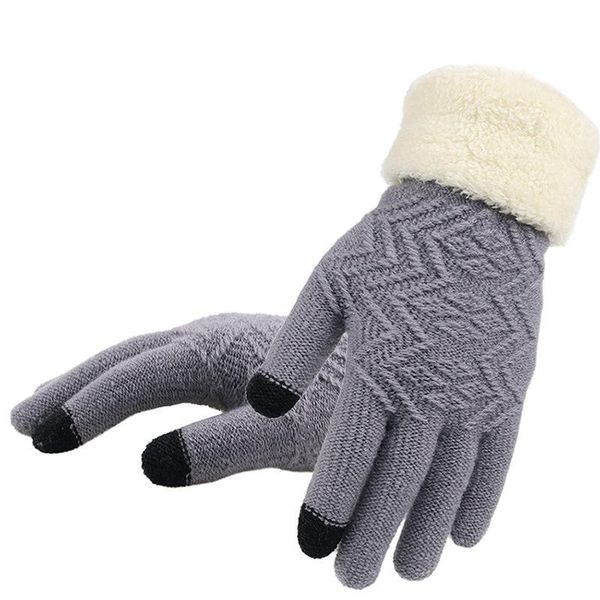 five fingers gloves 2021 women' cross-border knitted fashion european and american style winter, Blue;gray
five fingers gloves 2021 women' cross-border knitted fashion european and american style winter, Blue;gray