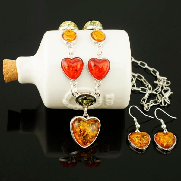 earrings & necklace beautiful selling multicolor heart simulated imitation chic pendant and earring amazing wedding jewelry set dl60201, Silver
earrings & necklace beautiful selling multicolor heart simulated imitation chic pendant and earring amazing wedding jewelry set dl60201, Silver