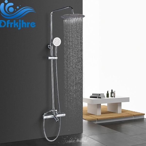 chrome 8 inch shower set faucet brass head thermostatic bathroom convertible height sets
chrome 8 inch shower set faucet brass head thermostatic bathroom convertible height sets
