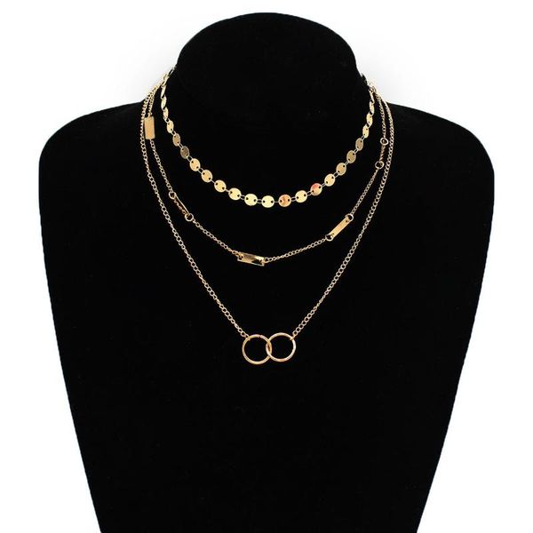chains fashion accessories street snap punk disc type multilayer necklace chain xl356 female three combinations, Silver
chains fashion accessories street snap punk disc type multilayer necklace chain xl356 female three combinations, Silver