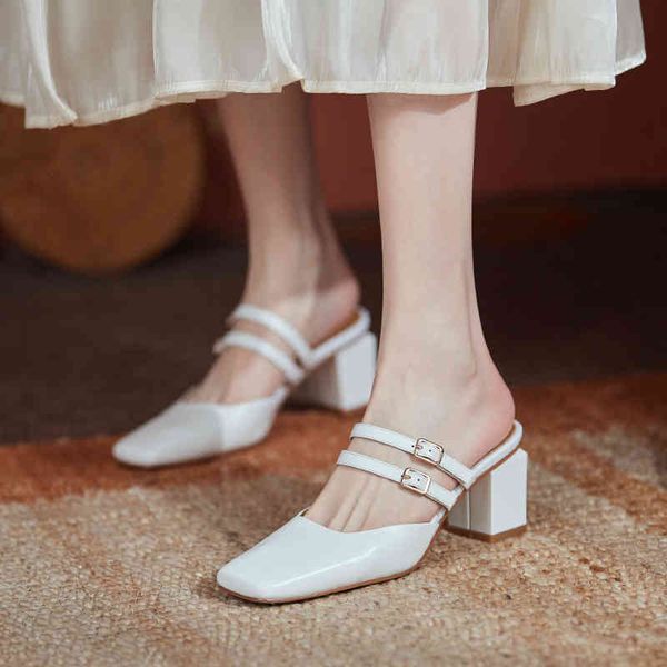 slippers summer ladies slippers of natural leather shoes 22-24.5cm upper double square buckle toe to open-air sandals high heels 7qdc, Black
slippers summer ladies slippers of natural leather shoes 22-24.5cm upper double square buckle toe to open-air sandals high heels 7qdc, Black
