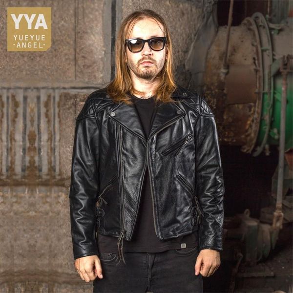 luxury mens cowhide genuine leather jacket short slim fit moto biker riding coat man zipper pockets jackets men's & faux, Black
luxury mens cowhide genuine leather jacket short slim fit moto biker riding coat man zipper pockets jackets men's & faux, Black