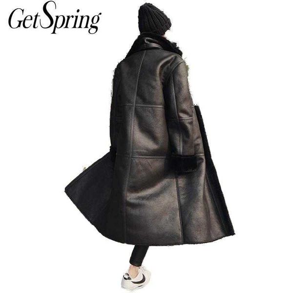 getspring women winter jacket lamb fur coat thickening long faux loose black overcoat autumn 210601
getspring women winter jacket lamb fur coat thickening long faux loose black overcoat autumn 210601