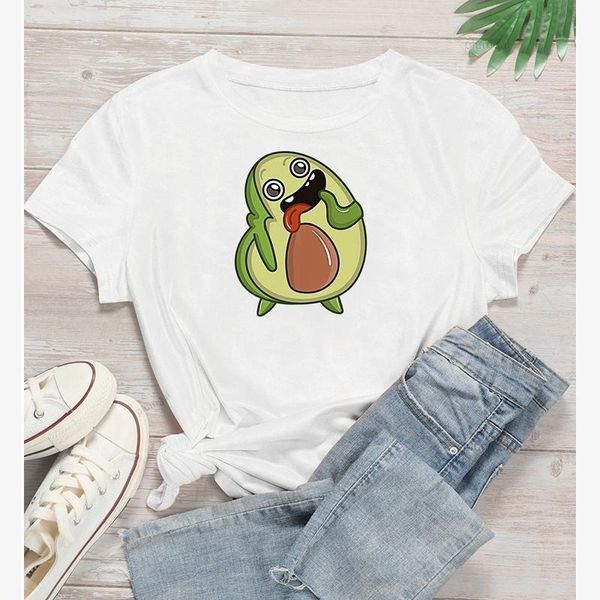women's t-shirt camisas mujer cute shirt kawaii lady's t-shirts with avocado graphic fruit print women tshirt clothes, White
women's t-shirt camisas mujer cute shirt kawaii lady's t-shirts with avocado graphic fruit print women tshirt clothes, White