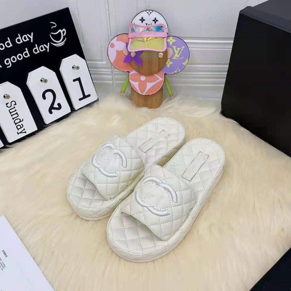 summer thick bottom rhomboids slippers designer shoes women metal decoration flat beach, Black
summer thick bottom rhomboids slippers designer shoes women metal decoration flat beach, Black