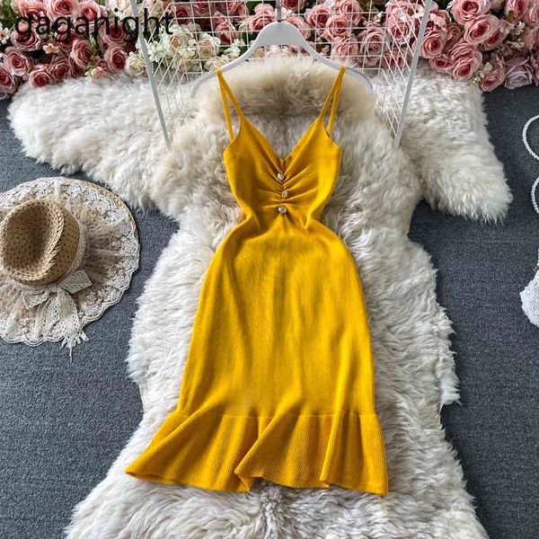 gaganight summer knitted dress women sleeveless bodycon beach spaghetti strap dress v-neck party club midi dresses 210519, Black;gray
gaganight summer knitted dress women sleeveless bodycon beach spaghetti strap dress v-neck party club midi dresses 210519, Black;gray