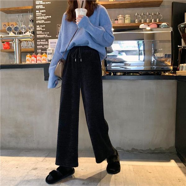 women's pants & capris fdfklak thicken mink velvet spring autumn pant female net red wide leg trousers high waist casual women sweatpan, Black;white
women's pants & capris fdfklak thicken mink velvet spring autumn pant female net red wide leg trousers high waist casual women sweatpan, Black;white