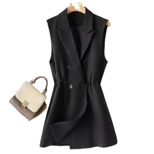women's suits & blazers plus size woman long vests coat ol waistcoat sleeveless blazer double breasted elegant suit outerwear -3xl sp, White;black
women's suits & blazers plus size woman long vests coat ol waistcoat sleeveless blazer double breasted elegant suit outerwear -3xl sp, White;black