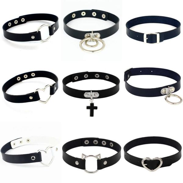 chokers gothic faux leather choker necklace women heart vintage punk collar necklaces cosplay jewelry gift, Golden;silver
chokers gothic faux leather choker necklace women heart vintage punk collar necklaces cosplay jewelry gift, Golden;silver