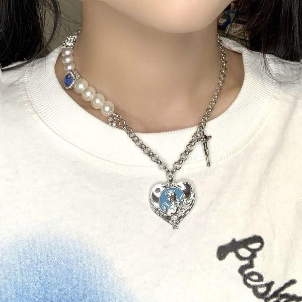 chains fashion crystal love round bead stitching cross all-match clavicle chain necklace female accessories, Silver
chains fashion crystal love round bead stitching cross all-match clavicle chain necklace female accessories, Silver