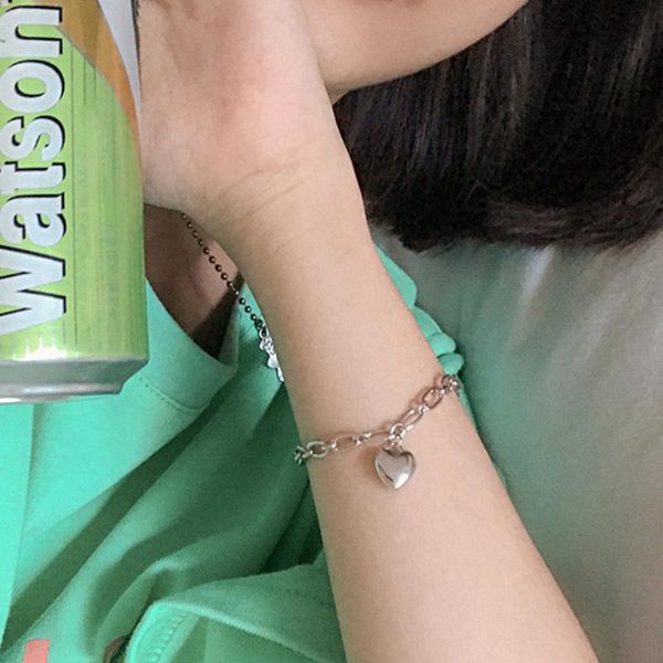 link, chain heart bangles woman creative women bracelet for fashion simple european hiphop party jewelry silver color metal pulseras, Black
link, chain heart bangles woman creative women bracelet for fashion simple european hiphop party jewelry silver color metal pulseras, Black