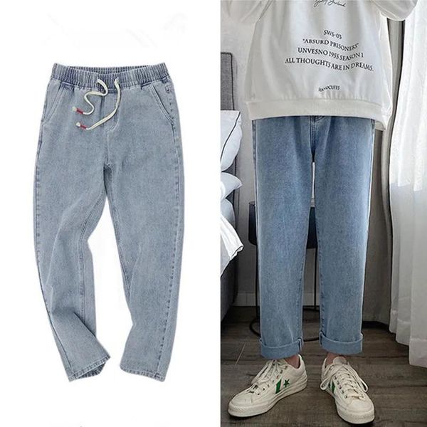 men's jeans straight blue loose trend wild thin skateboard students casual elastic nine-point pants solid color black
men's jeans straight blue loose trend wild thin skateboard students casual elastic nine-point pants solid color black