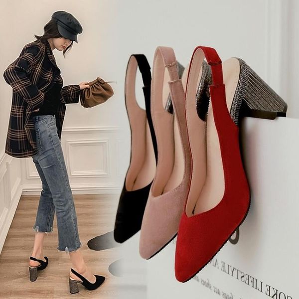 pointed toe high thick heels wild female sandals shoes black red buckle hollow with big size 34-46
pointed toe high thick heels wild female sandals shoes black red buckle hollow with big size 34-46