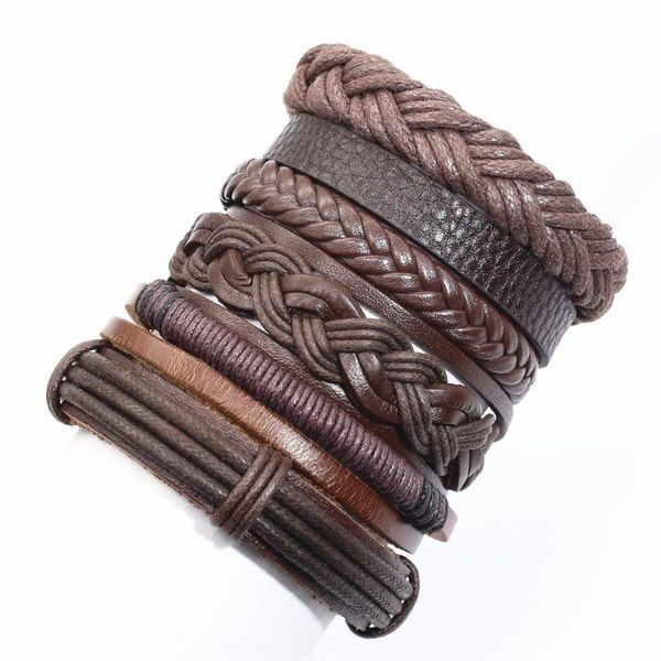 tennis 6 pcs/set handmade weave brown wrap genuine men leather bracelets women bangles homme femme male jewellery, Golden;silver
tennis 6 pcs/set handmade weave brown wrap genuine men leather bracelets women bangles homme femme male jewellery, Golden;silver