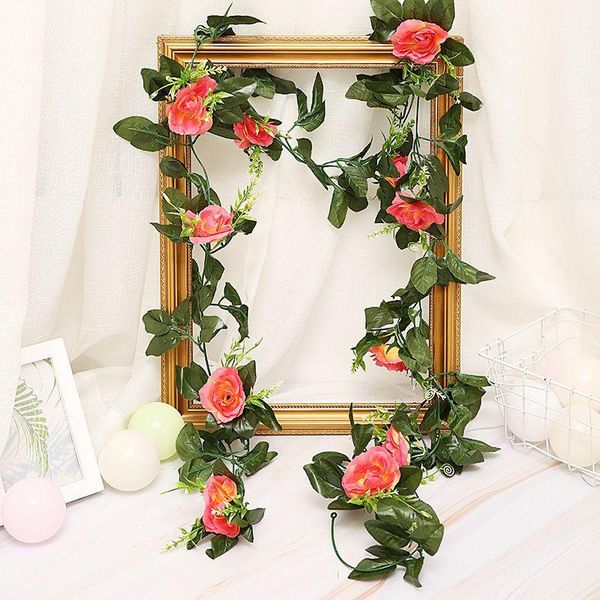 2.5m artificial rose flowers garland fake leaves flower hanging plants vine decor fall wedding home wall for decoration decorative & wreaths
2.5m artificial rose flowers garland fake leaves flower hanging plants vine decor fall wedding home wall for decoration decorative & wreaths