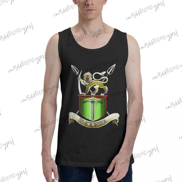 men' tank playera sin manga hombre rhodesian security forces gym clothing regata masculina, White;black
men' tank playera sin manga hombre rhodesian security forces gym clothing regata masculina, White;black