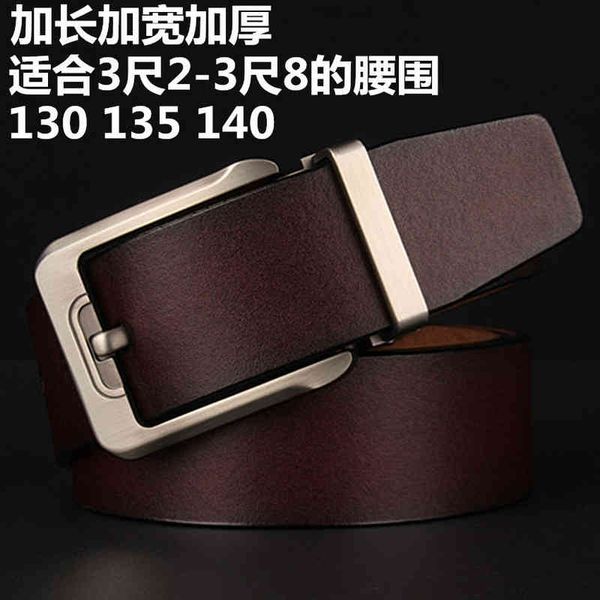 and 140 wide 130 135 large genuine men's pin buckle pure cow leather belt, Black;brown
and 140 wide 130 135 large genuine men's pin buckle pure cow leather belt, Black;brown
