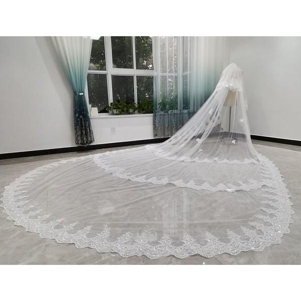 bridal veils 5m cathedral ivory lace wedding with comb 2 t white long appliques two layer accessories for brides 5 metres luxury, Black
bridal veils 5m cathedral ivory lace wedding with comb 2 t white long appliques two layer accessories for brides 5 metres luxury, Black