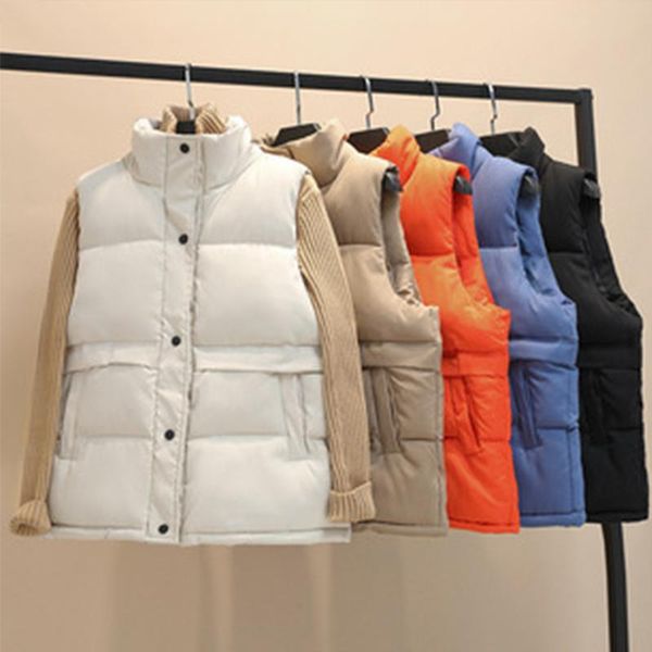women's vests button sleeveless vest puffer autumn winter stand collar padded down jacket female 2021 waistcoat windproof woman coat, Black;white
women's vests button sleeveless vest puffer autumn winter stand collar padded down jacket female 2021 waistcoat windproof woman coat, Black;white