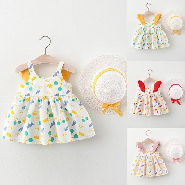 girl's dresses dress for girls toddler child baby girl summer bow print suspender with hat casual sukienki dla dzieci, Red;yellow
girl's dresses dress for girls toddler child baby girl summer bow print suspender with hat casual sukienki dla dzieci, Red;yellow