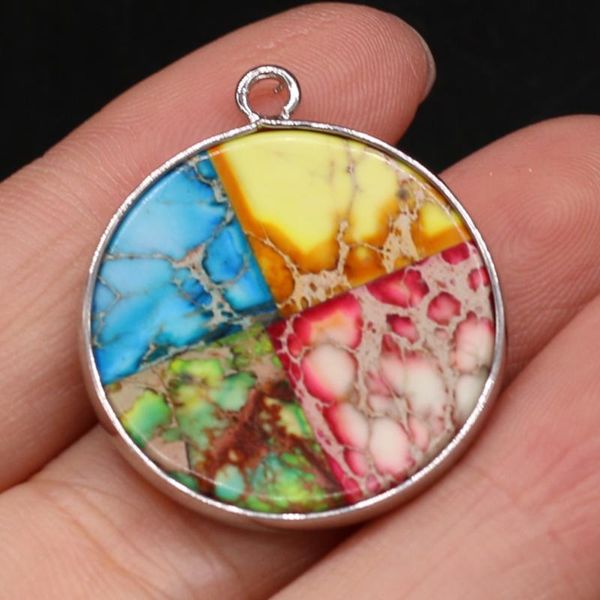 charms natural semi-precious stone pendant gilded edge circular connector emperor 26x26mm for jewelry making necklaces gift, Bronze;silver
charms natural semi-precious stone pendant gilded edge circular connector emperor 26x26mm for jewelry making necklaces gift, Bronze;silver