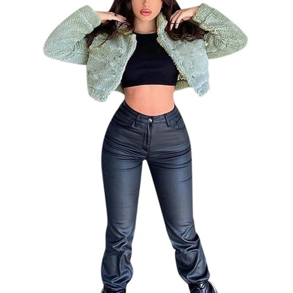 women's jackets women fuzzy short jacket,2021 autumn fashion casual adults solid color long sleeve turn-down collar outerwear, Black;brown
women's jackets women fuzzy short jacket,2021 autumn fashion casual adults solid color long sleeve turn-down collar outerwear, Black;brown