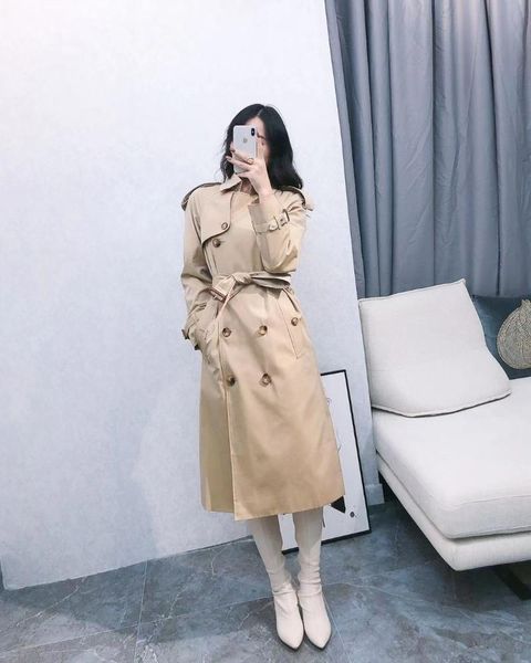 women's trench coats coat waterproof british extended fashion in autumn and winter, Tan;black
women's trench coats coat waterproof british extended fashion in autumn and winter, Tan;black