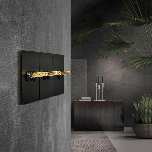 smart home control 1-4 gang 2 way vintage toggle switch black metal panel brass lever wall light 10a 110v-220v
smart home control 1-4 gang 2 way vintage toggle switch black metal panel brass lever wall light 10a 110v-220v