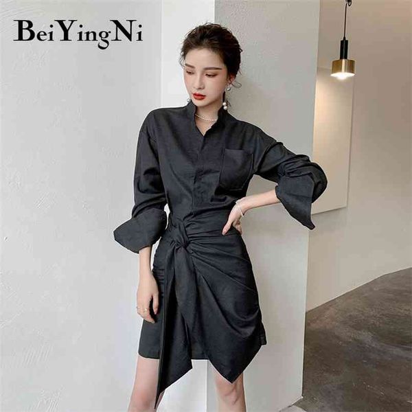 women shirts irregular vintage solid black long sleeve dressses v-neck slim pocket casual office ladies vestido 210506, Black;gray
women shirts irregular vintage solid black long sleeve dressses v-neck slim pocket casual office ladies vestido 210506, Black;gray