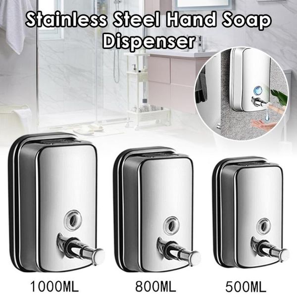 liquid soap dispenser stainless steel hand wall-mounted refillable pump, 600/800/1000ml device for kitchen bathroom
liquid soap dispenser stainless steel hand wall-mounted refillable pump, 600/800/1000ml device for kitchen bathroom