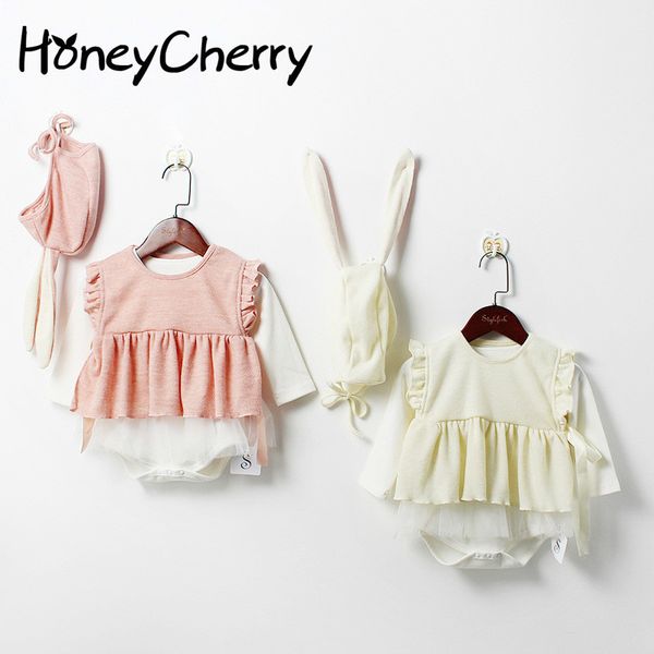 autumn baby romper gauze, kazakhstan + vest +rabbit ear cap girl suit born clothes boy clothing set 210515, White
autumn baby romper gauze, kazakhstan + vest +rabbit ear cap girl suit born clothes boy clothing set 210515, White