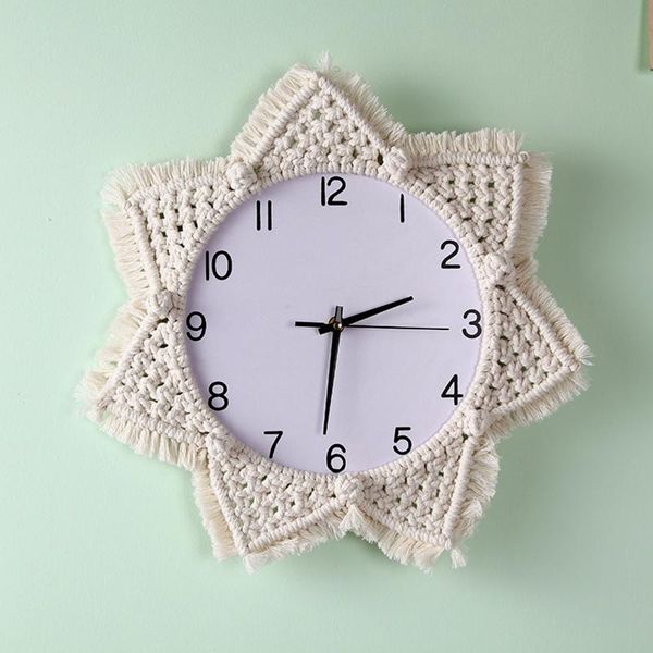 wall clocks nordic boho decor macrame rope woven clock rustic battery operated art living room home
wall clocks nordic boho decor macrame rope woven clock rustic battery operated art living room home