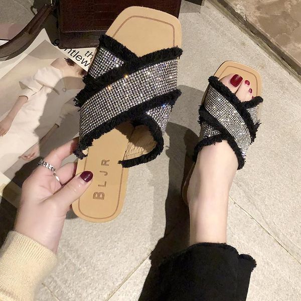 slippers rhinestone women flip flops summer crystal diamond bling beach slides sandals casual shoes slip on, Black
slippers rhinestone women flip flops summer crystal diamond bling beach slides sandals casual shoes slip on, Black