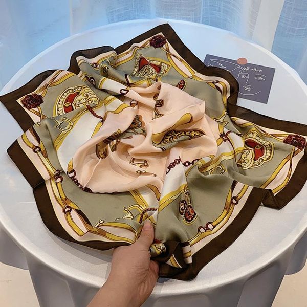 scarves 2021 spring square scarf for women design chain print silk foulard female office neckerchief lady bandana luxury, Blue;gray
scarves 2021 spring square scarf for women design chain print silk foulard female office neckerchief lady bandana luxury, Blue;gray