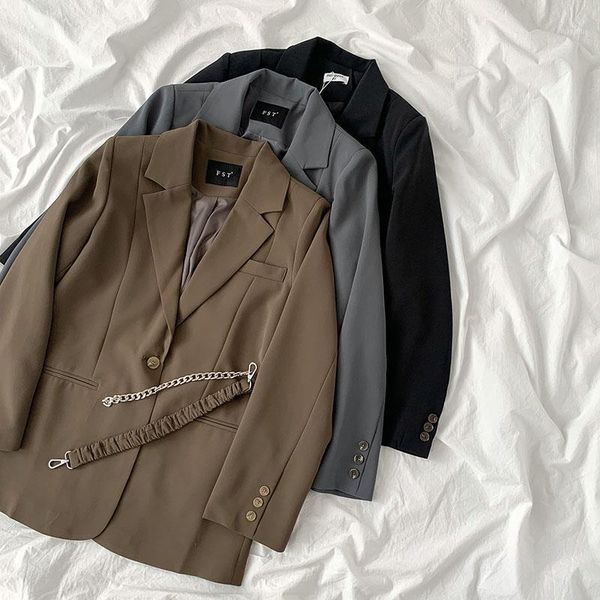 temperament design sense brown suit trench coat and jacket autumn 2021 women's long-sleeved blouse small with belt suits & blazers, White;black
temperament design sense brown suit trench coat and jacket autumn 2021 women's long-sleeved blouse small with belt suits & blazers, White;black