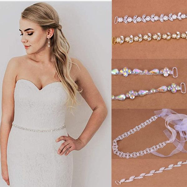 wedding sashes multi styles rhinestone belt for bridal dress sparkly thin crystal women formal, White
wedding sashes multi styles rhinestone belt for bridal dress sparkly thin crystal women formal, White