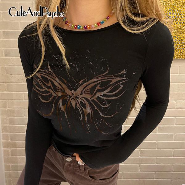 women's t-shirt butterfly print grunge clothes women vintage harajuku fairycore crop streetwear fashion cotton tshirts cuteandpsycho, White
women's t-shirt butterfly print grunge clothes women vintage harajuku fairycore crop streetwear fashion cotton tshirts cuteandpsycho, White