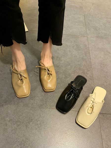 shoes square toe slippers flat luxury slides low slipers women female mule loafers pu cover designer 2021 mules basic cross-tied, Black
shoes square toe slippers flat luxury slides low slipers women female mule loafers pu cover designer 2021 mules basic cross-tied, Black