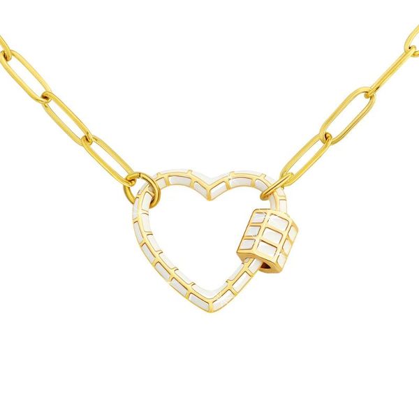 brief ins heart bead pendant necklace gold plated stainless steel cuba chain fashion women jewelry punk style europe necklaces, Silver
brief ins heart bead pendant necklace gold plated stainless steel cuba chain fashion women jewelry punk style europe necklaces, Silver