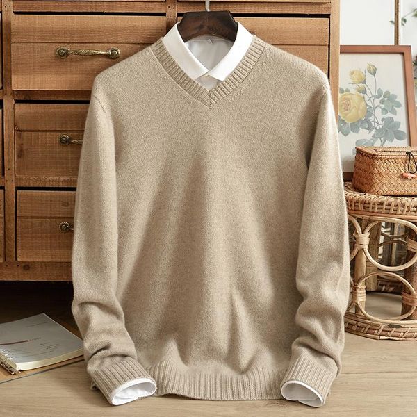 men's sweaters pure cashmere sweater v-neck double-strand padded pullover seamless one-piece color base knitting leisure, White;black
men's sweaters pure cashmere sweater v-neck double-strand padded pullover seamless one-piece color base knitting leisure, White;black