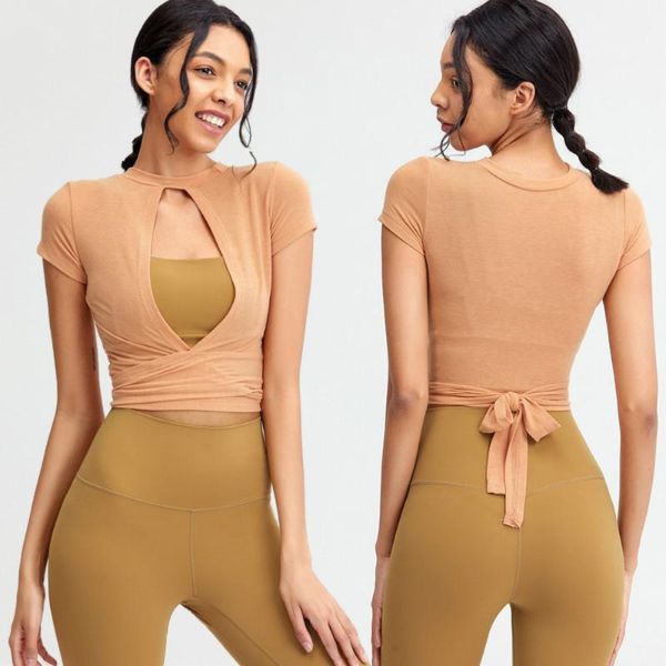 yoga outfit gutashye 2021 summer short sleeve sports crop women breathable t-shirt with padded open back fitness gym running shirts
yoga outfit gutashye 2021 summer short sleeve sports crop women breathable t-shirt with padded open back fitness gym running shirts