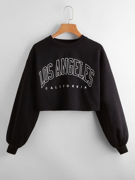 drop shoulder letter graphic crop pullover z23a#, White;black
drop shoulder letter graphic crop pullover z23a#, White;black