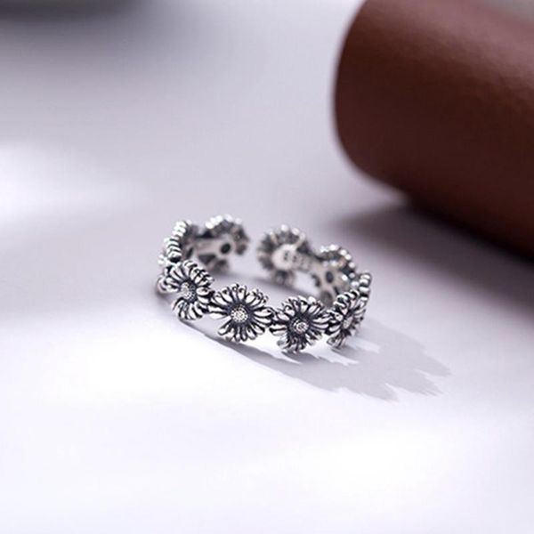 cluster rings daisy ring adjustable 925 sterling silver personality women vintage summer elegant korean girl fashion jewelry, Golden;silver
cluster rings daisy ring adjustable 925 sterling silver personality women vintage summer elegant korean girl fashion jewelry, Golden;silver