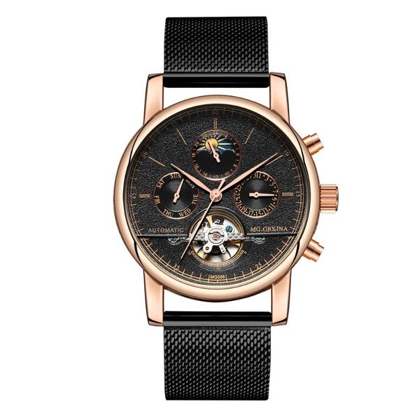 wristwatches men's analog mechanical watches tourbillion day moonphase watch auto wristwatch gifts box, Slivery;brown
wristwatches men's analog mechanical watches tourbillion day moonphase watch auto wristwatch gifts box, Slivery;brown