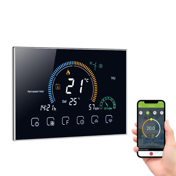 smart home control 95-240v wi-fi programmable thermostat six period voice app backlight lcd water/gas boiler heating thermoregulator
smart home control 95-240v wi-fi programmable thermostat six period voice app backlight lcd water/gas boiler heating thermoregulator